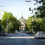 cars are parked on the side of the road